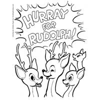 Rudolph reindeer coloring pages