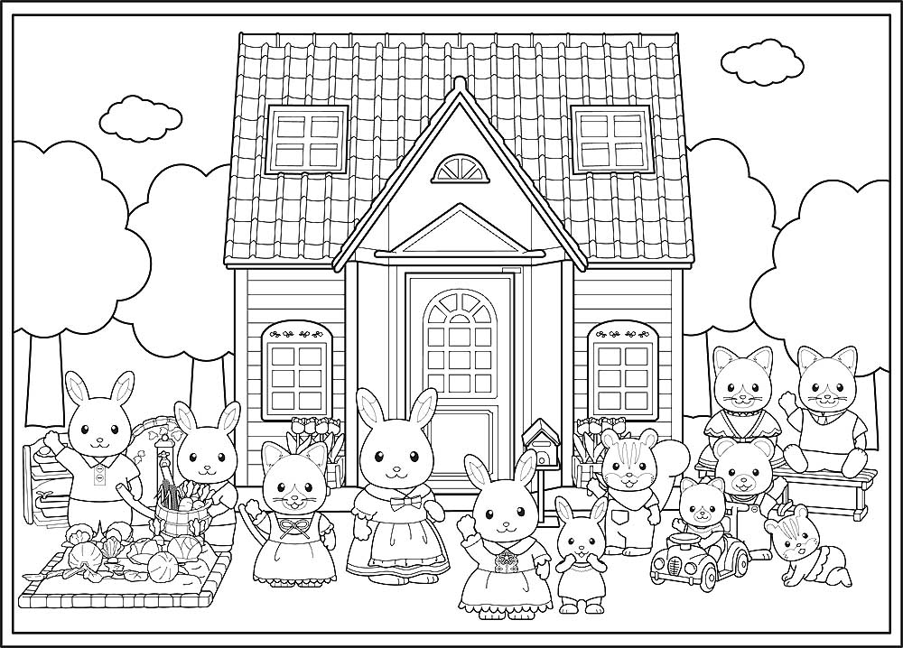 Calico Critters Free Printable Coloring Pages Coloring Pages