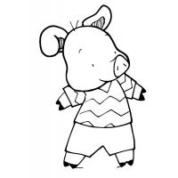 Pigs and piglets coloring pages