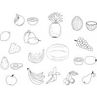 Fruit coloring pages