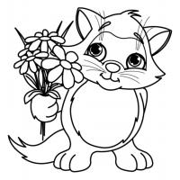 Spring flower coloring pages