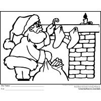 Christmas chimneys coloring pages