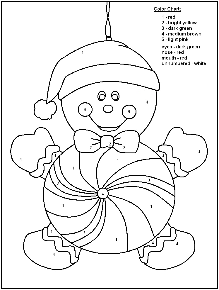 Christmas Color By Numbers To Download And Print For Free