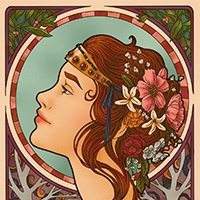 Art nouveau coloring pages