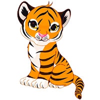 Baby tiger coloring pages