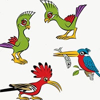 Birds of africa coloring pages