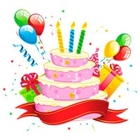Birthday cake coloring pages