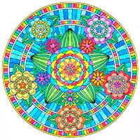 Flower mandala coloring pages