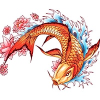 Japanese koi coloring pages