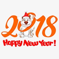 New year 2018 coloring pages