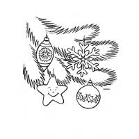 New Year`s decorations coloring pages