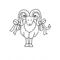 Goat and sheep 2015 New Year coloring pages
