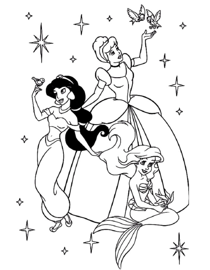 Disney Princesses coloring pages