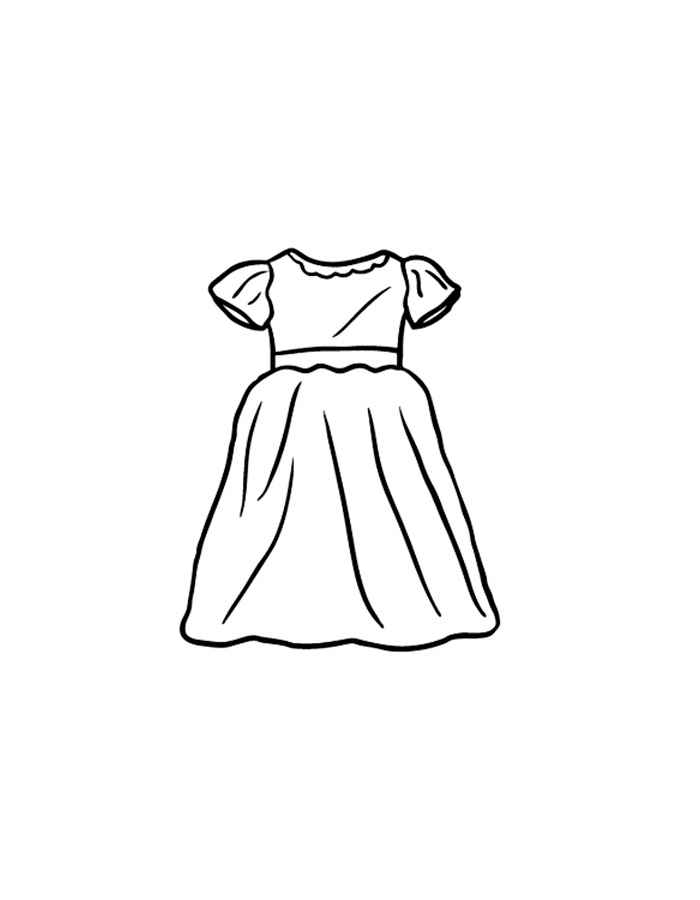 Girl's Dresses Coloring Pages