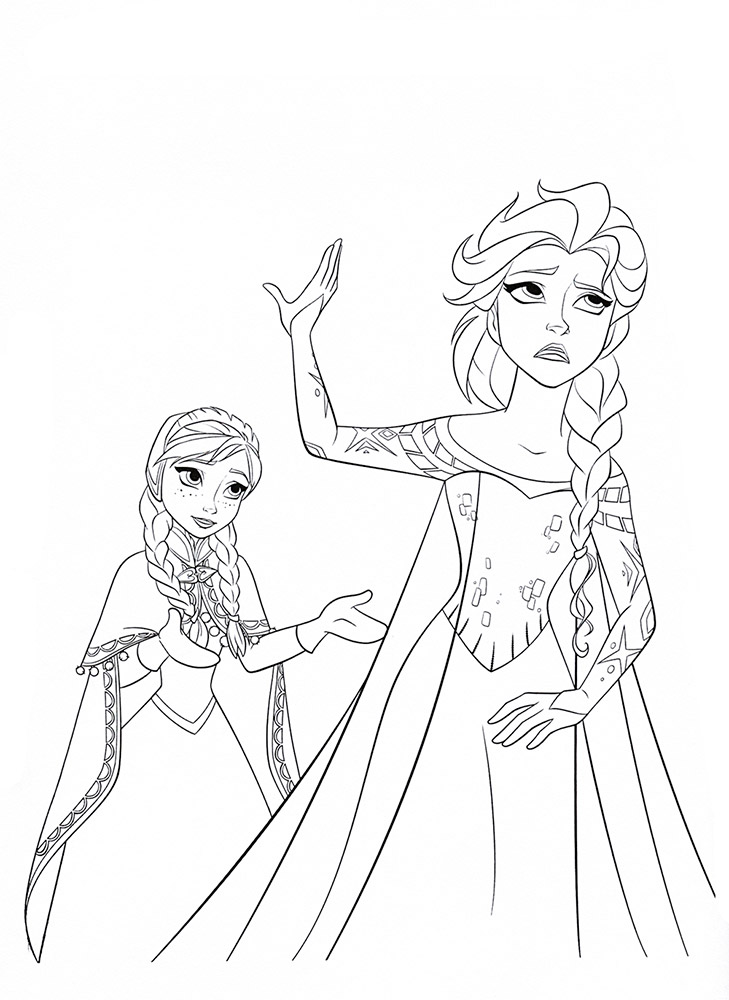 Print this Elsa coloring page out or download