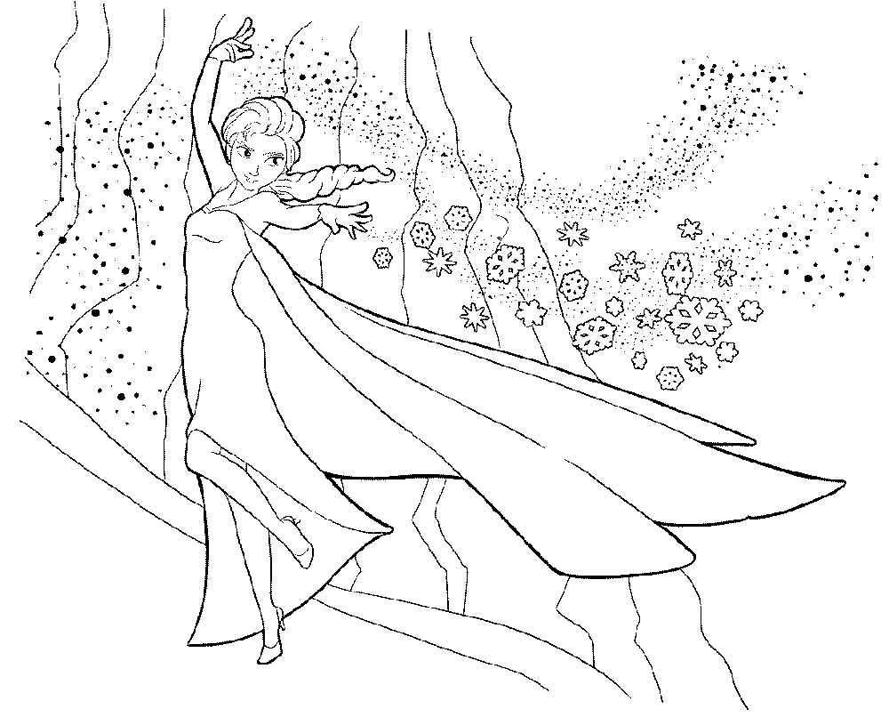 Print this Elsa coloring page out or download