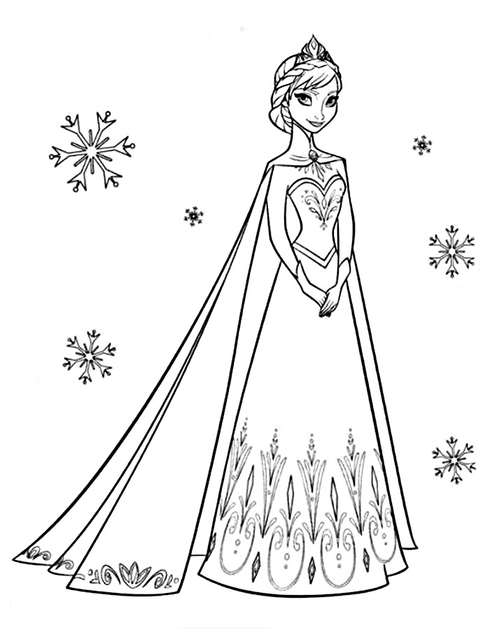 Elsa Coloring Pages Disneyclips 134+ SVG Cut File