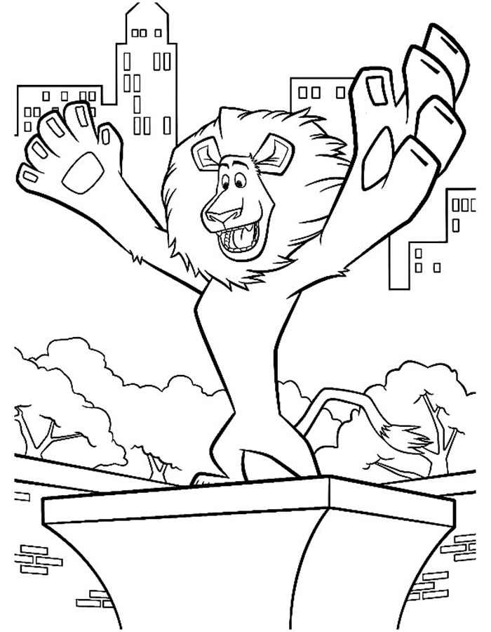 Download Madagascar coloring pages Cartoon character coloring pages for kids