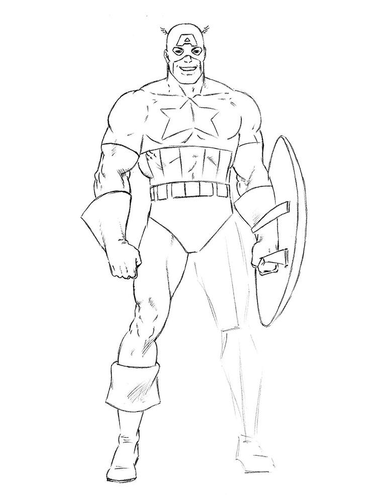 captain america coloring pages