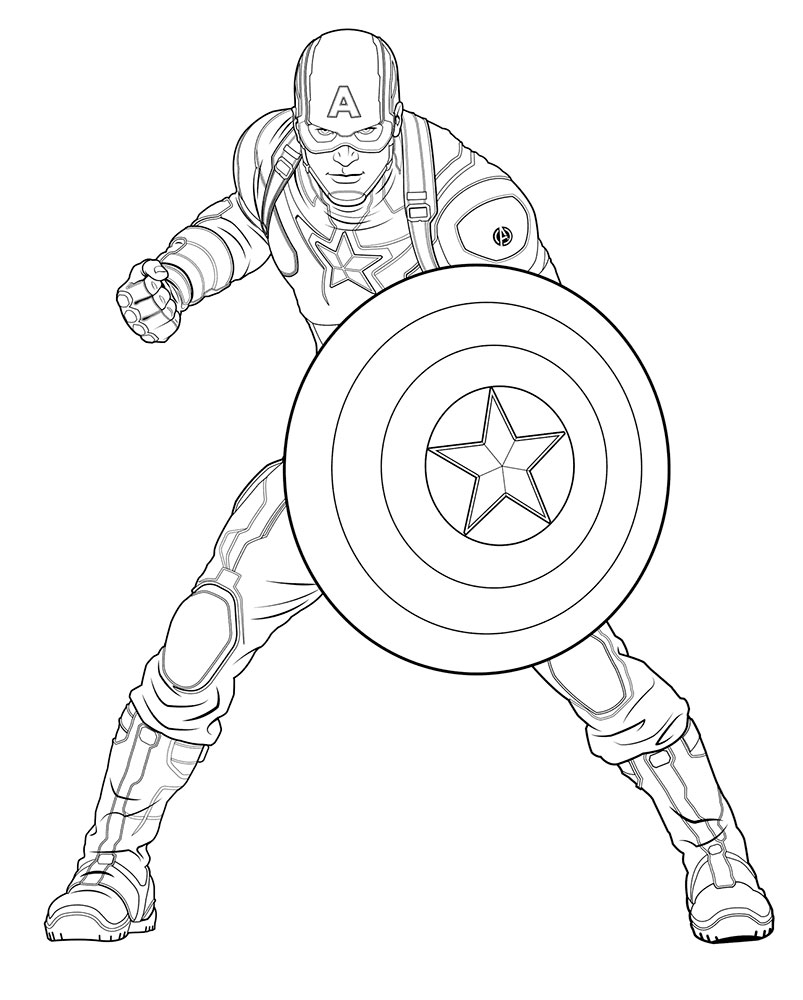Captain america coloring pages