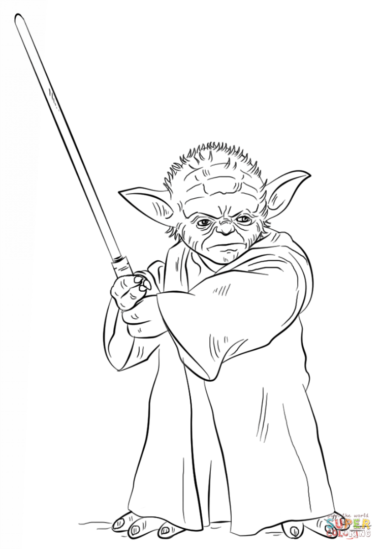 Star wars yoda coloring pages