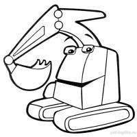 Excavator coloring pages