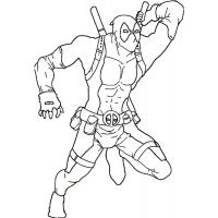 Deadpool coloring pages