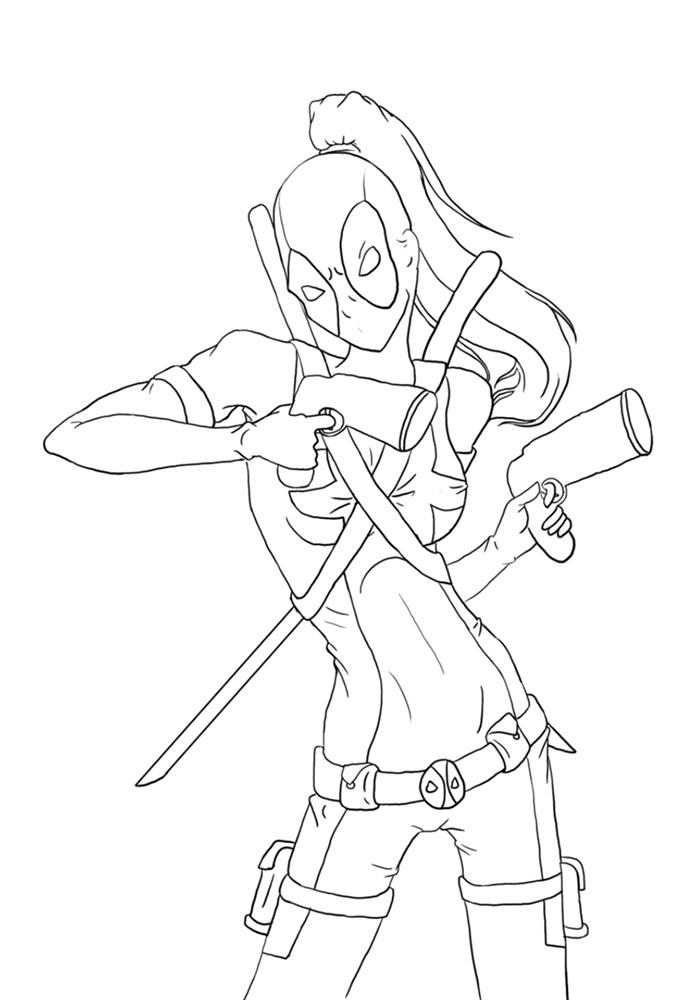 Download Deadpool coloring pages
