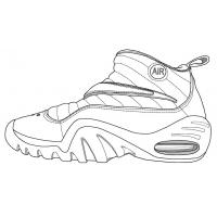 Basketball shoe coloring pages