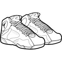 Basketball shoe coloring pages