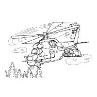 Helicopter coloring pages