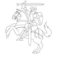 Knight coloring pages