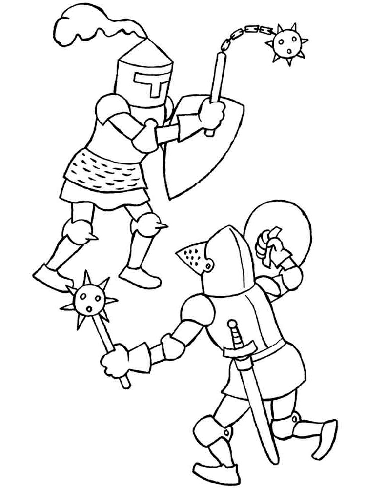 Printable Coloring Knight 10