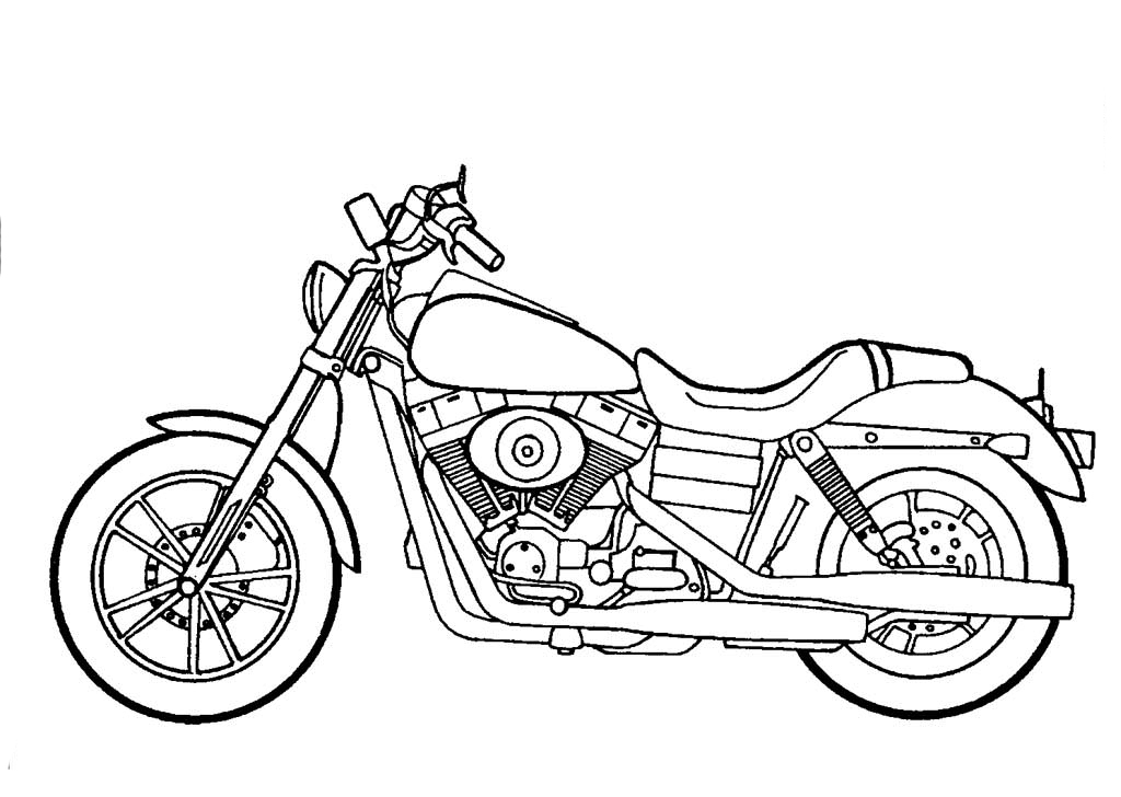 Harley davidson coloring pages