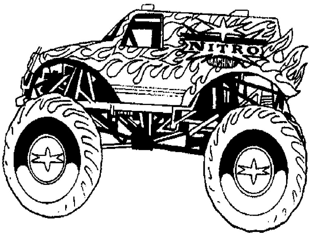 Monster truck coloring pages