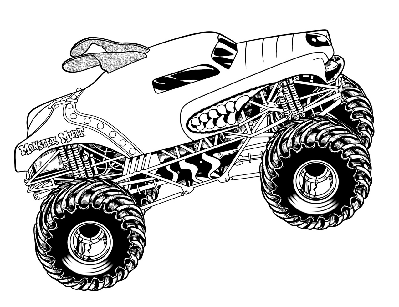 Download Monster truck coloring pages