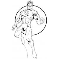 Green lantern coloring pages