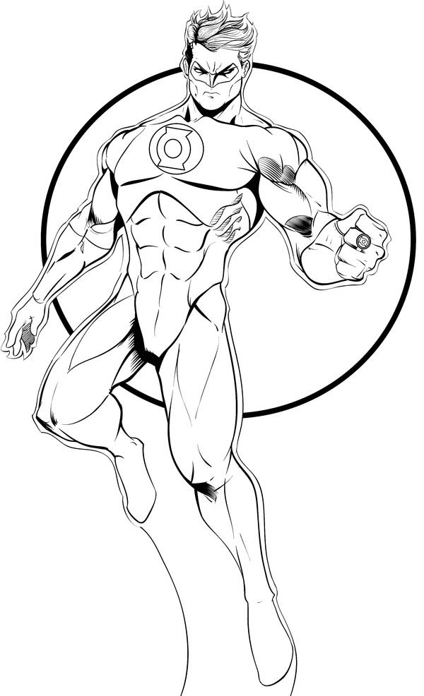 Download Green lantern coloring pages