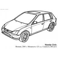 Honda coloring pages