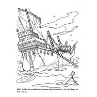 Pirate ship coloring pages