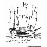 Pirate ship coloring pages