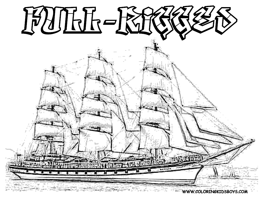 Printable Coloring Pirate Ships Coloring Pages