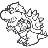 Mario bowser coloring pages