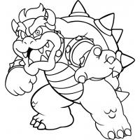 Mario bowser coloring pages
