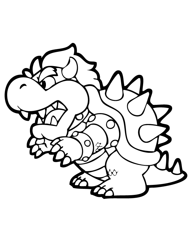 Mario Bowser Coloring Pages