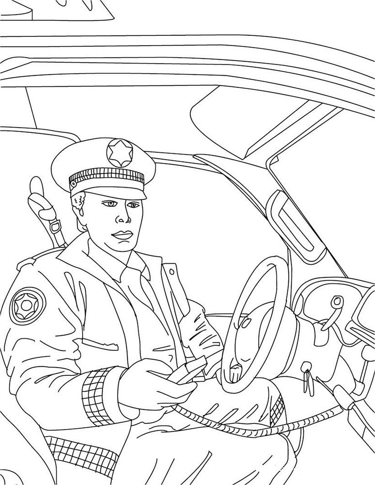 Police Officer Coloring Pages