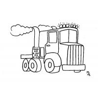 Semi truck coloring pages