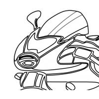 Motorbike coloring pages