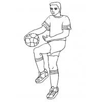 Soccer player coloring pages