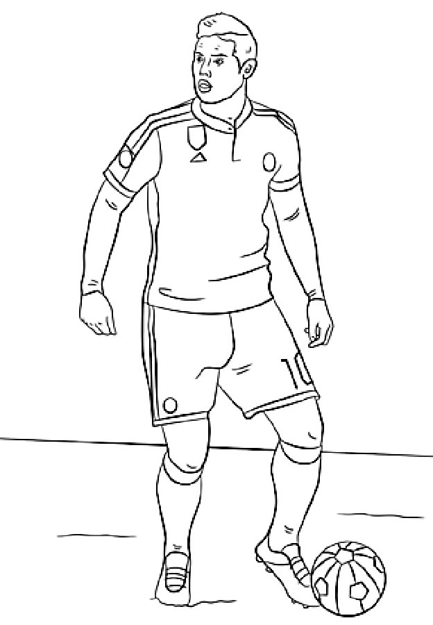 Download Soccer player coloring pages
